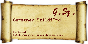 Gerstner Szilárd névjegykártya